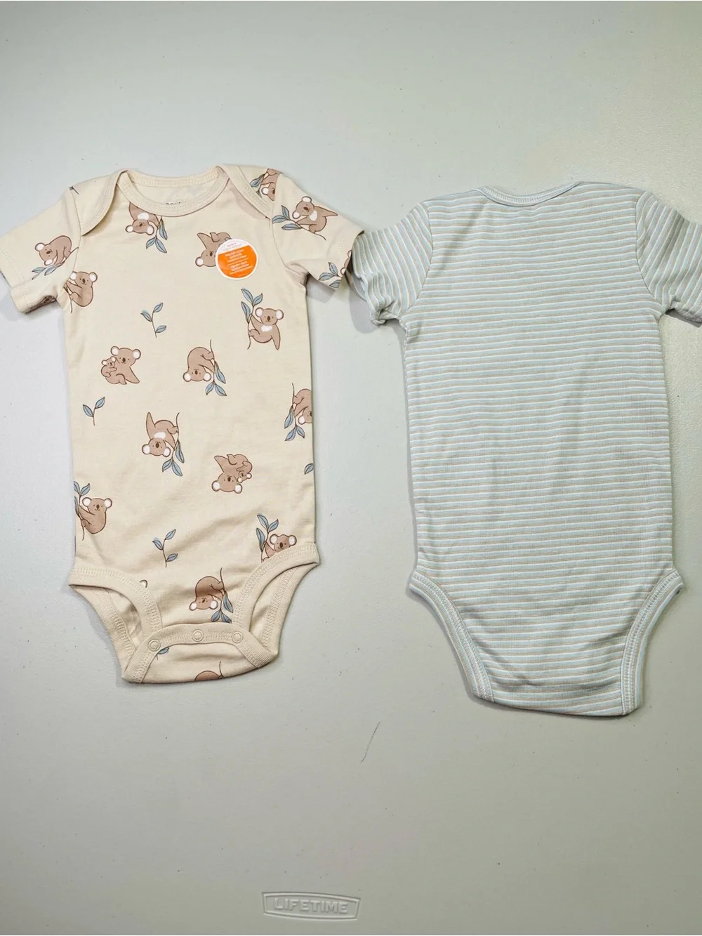NWT Cat & Jack 12 Months White Daisy Embroidery Romper & NWOT Carter 12 M 2 Pack